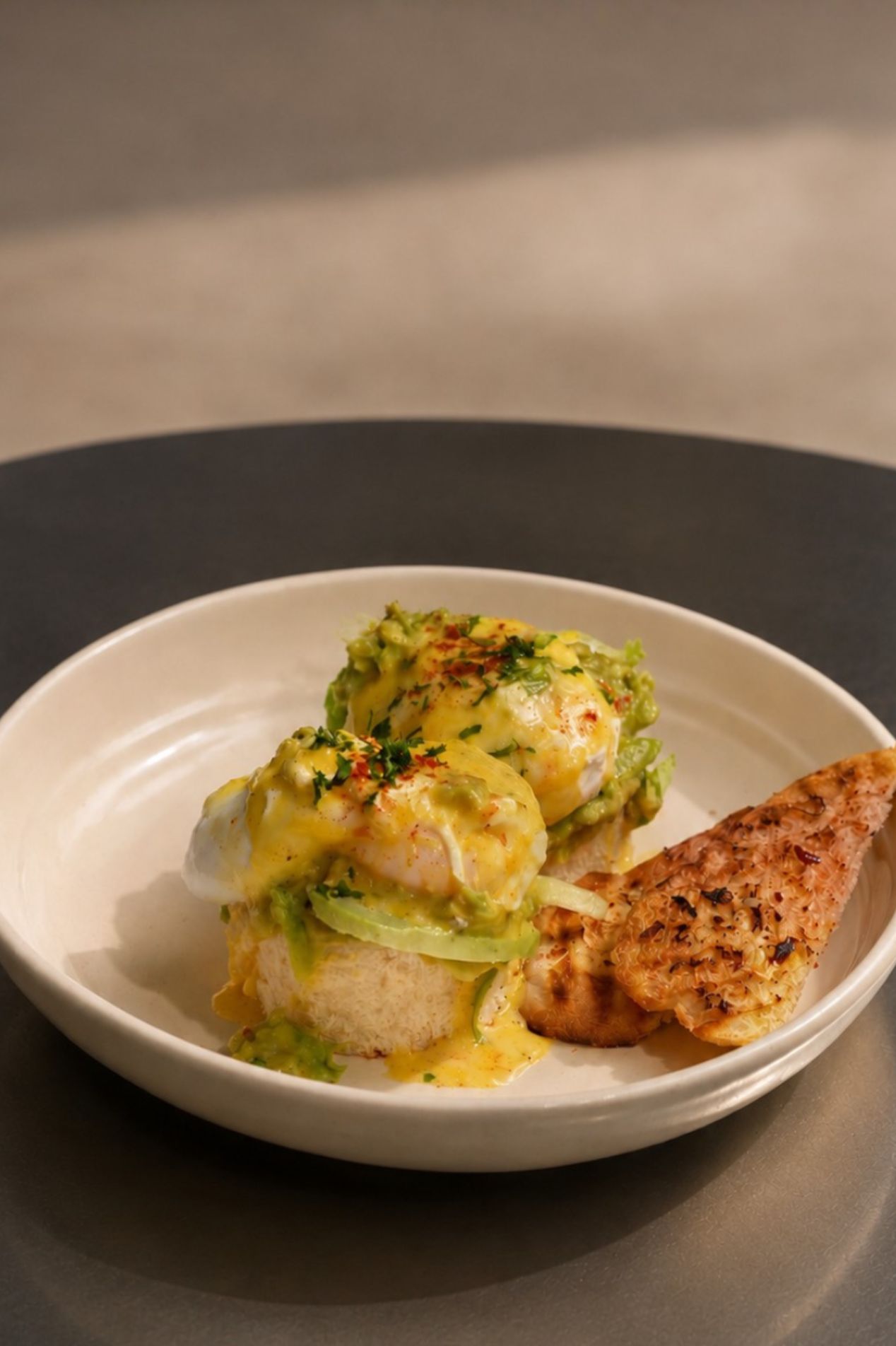 Guacamole egg benedict at Nombre café Bengaluru